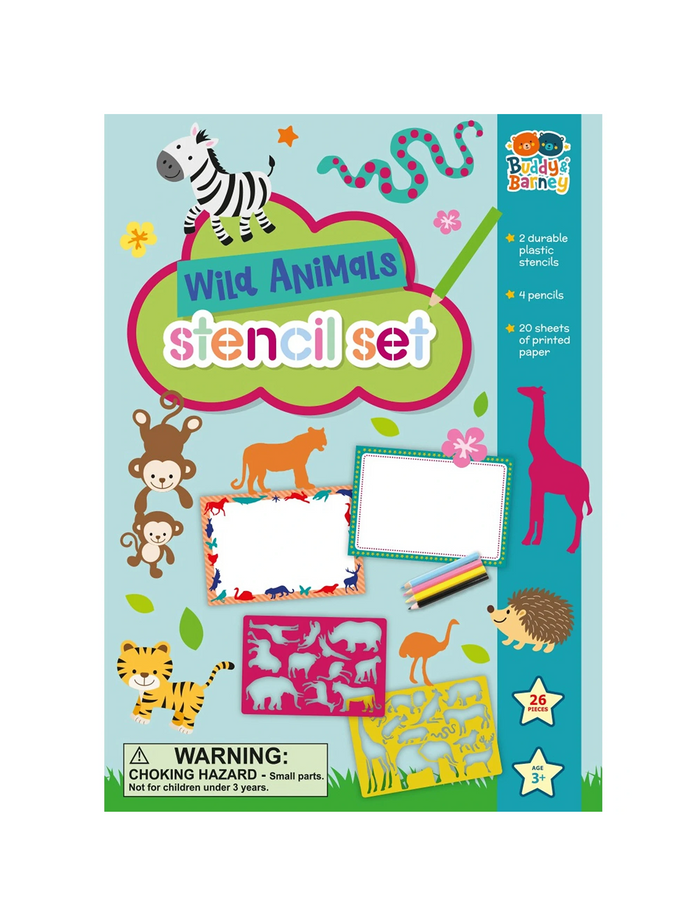 Stencils & Pencils Wallet - Wild Animals