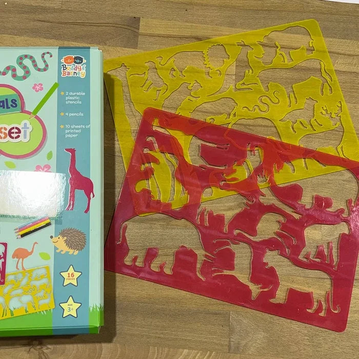 Stencils & Pencils Wallet - Wild Animals