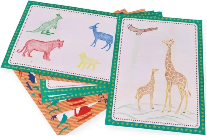 Stencils & Pencils Wallet - Wild Animals