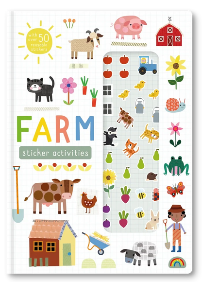 Stretchy Stickers Reusable Sticker Scene Book - Farm