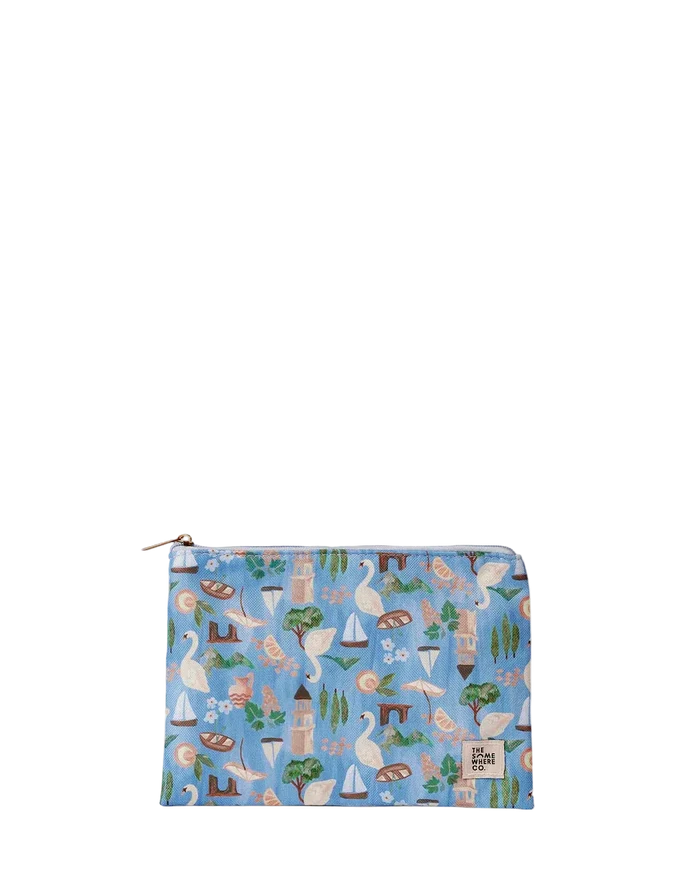 The Somewhere Co Essentials Zip Pouch - Swan Lake