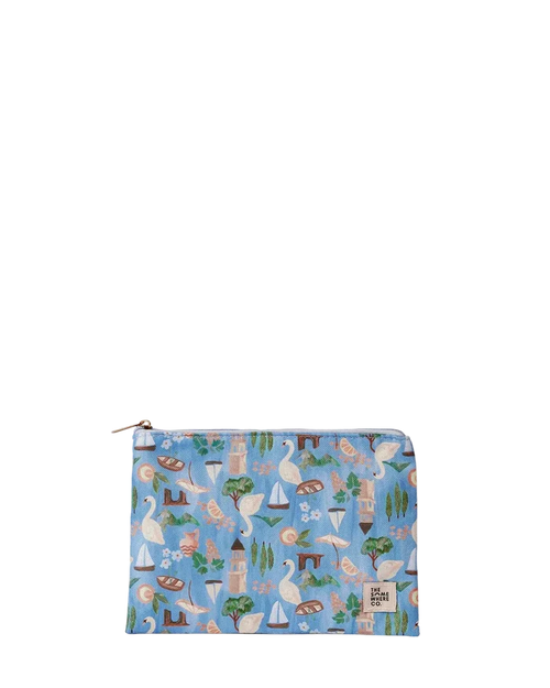 The Somewhere Co Essentials Zip Pouch - Swan Lake
