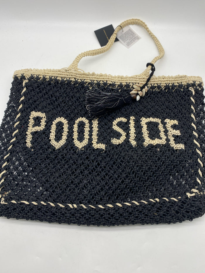 TOTE BAG MACRAME POOLSIDE BLACK