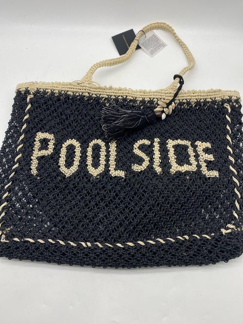 TOTE BAG MACRAME POOLSIDE BLACK