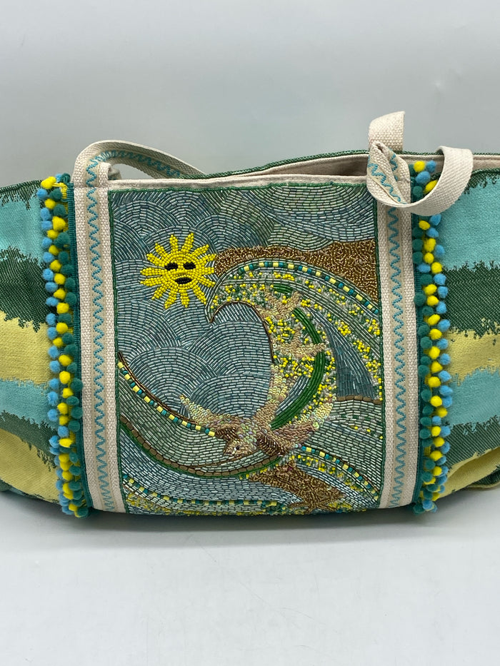 TOTE BEADED RISING PHOENIX