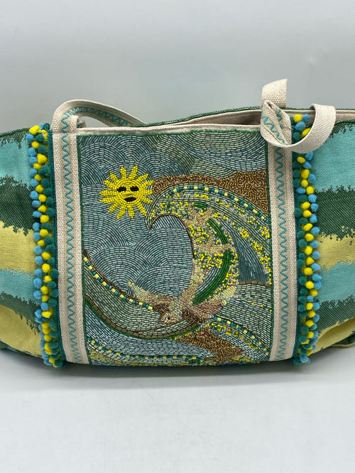 TOTE BEADED RISING PHOENIX