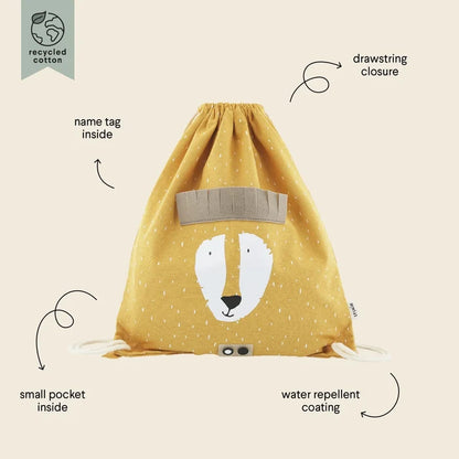 Trixie Drawstring Library/Swim Bag - Mr. Lion