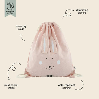 Trixie Drawstring Library/Swim Bag
 - Mrs. Rabbit