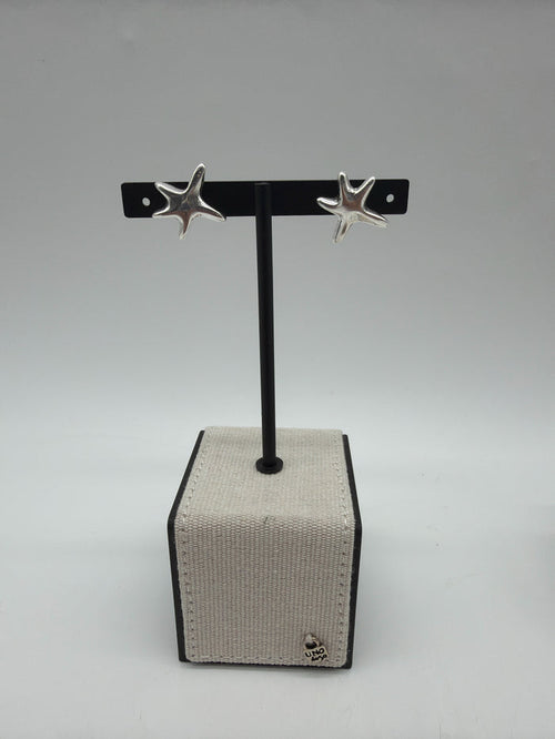 UNO DE 50 STAR EARRINGS SILVER