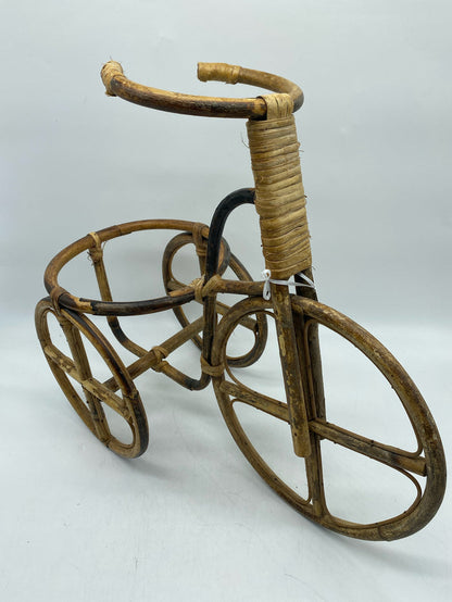 VINTAGE RATAN BICYCLE PLANT HOLDER