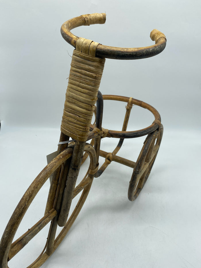 VINTAGE RATAN BICYCLE PLANT HOLDER