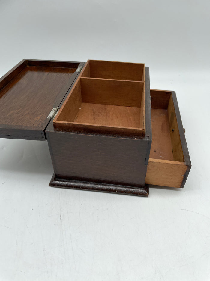 WOOD JEWELRY BOX 1 DRAWER